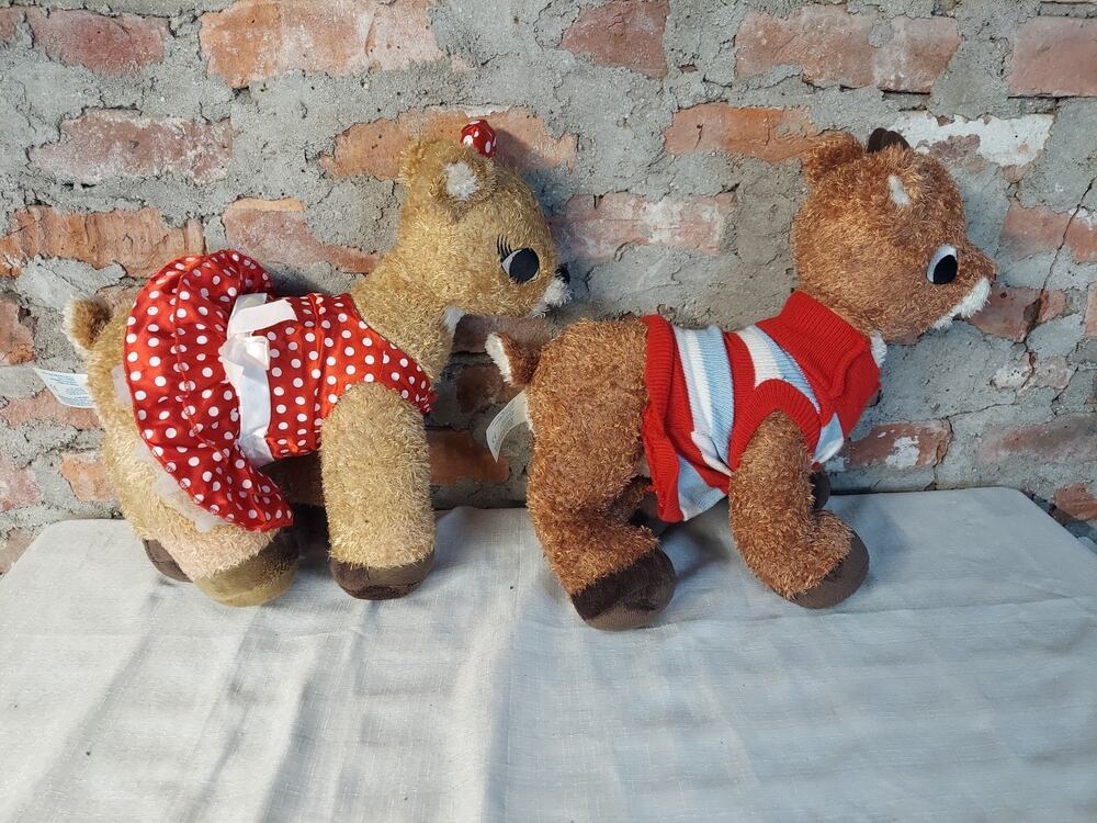 Build-A-Bear Reindeer Plush Stuffed Animals Lot 2 Clarice Christmas Holiday 12